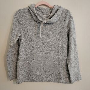 Karen Neuburger Live Love Lounge Heather Gray Cowl Neck Sweater Winter Warm Sm